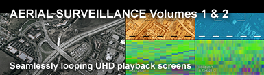 Seamlessly looping aerial recon/surveillance HD-4K vfx footage